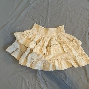 Ocean Drive Cream Ruffle Skirt